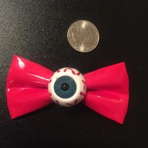 💀Awesome spooky Eyeball single ribbon bow hair-clip available in various colors